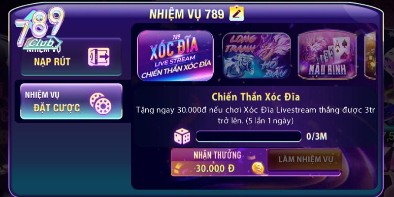 Người chơi tham gia khuyến mãi 789Club để rinh thưởng lớn